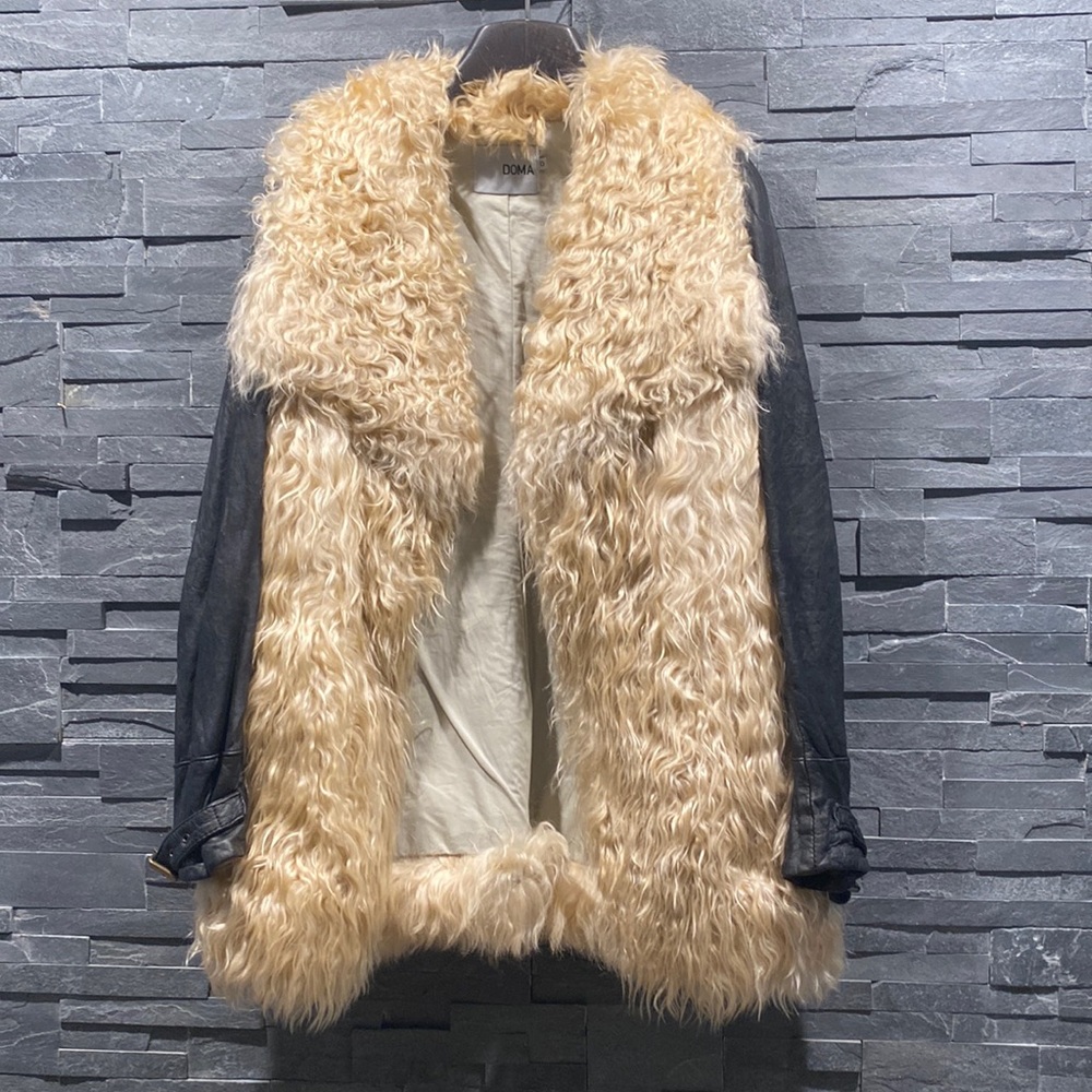 Genuine Goat Fur wRemovable Gen Leather Sleeves Made in Argentina Jacket… - Picture 10 of 16